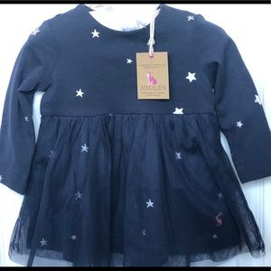 ⭐️ADORABLE BABY DRESS IN NAVY BLUE WITH  STARS⭐️